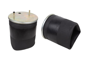 heavy truck rear axle shock absorber air cylinder, car air suspension maintenance. view from two sides