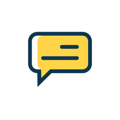 Speech Bubble filled outline icon