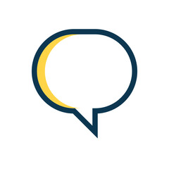 Speech Bubble filled outline icon