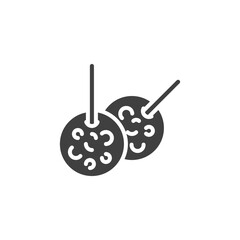 Fried cheese balls vector icon