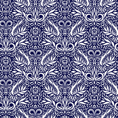Vector Floral Seamless  Pattern. Ethnic Background