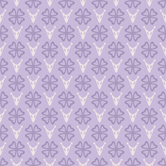 Background pattern with simple decorative ornamentation on purple backdrop, wallpaper. Seamless pattern, texture