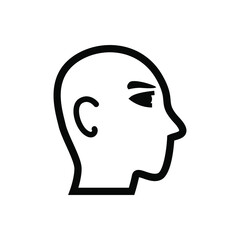 People head icon vector graphic illustration