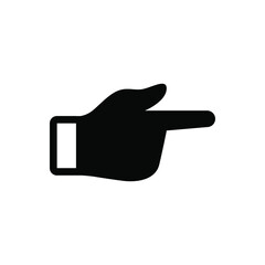 Finger pointing icon vector graphic illustration