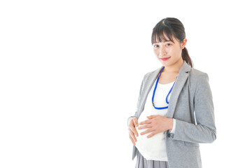 妊娠中の若いビジネスウーマン