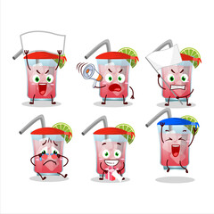 Mascot design style of hawaiian sea breeze character as an attractive supporter