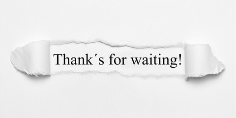 Thank´s for waiting! 
