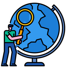 simulation globe icon