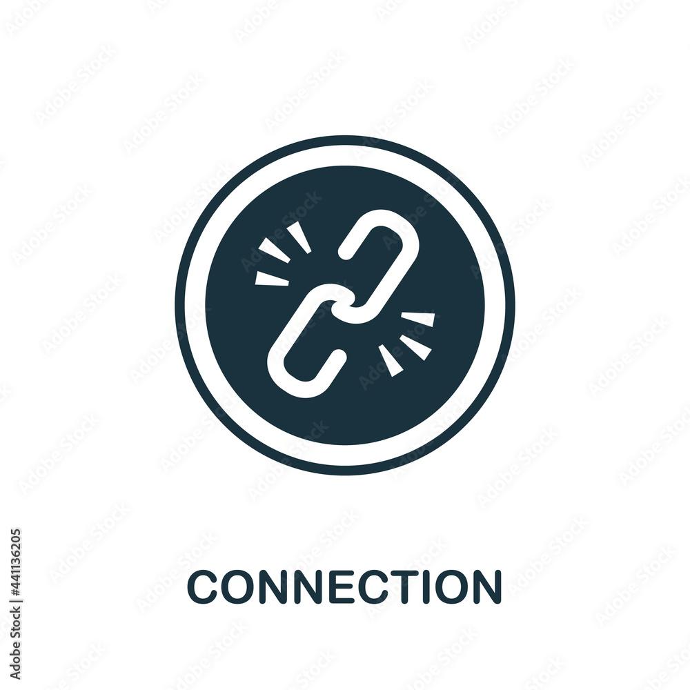 Poster connection icon. simple element from management collection. creative connection icon for web design,
