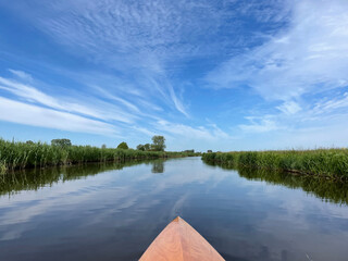 Canoeing towards Oudega and Gaastmeer