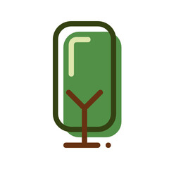 Tree filled outline icon