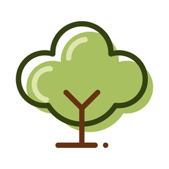 Tree filled outline icon