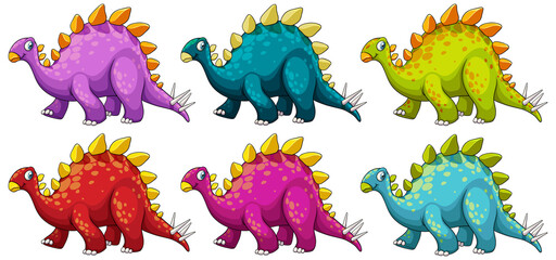 A stegosaurus dinosaur cartoon character © GraphicsRF
