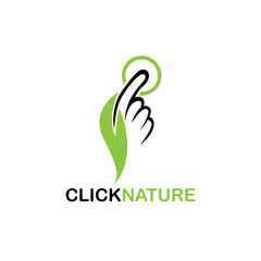 click nature design logo vector - obrazy, fototapety, plakaty