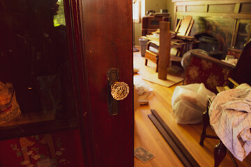 Obraz na płótnie Canvas Vintage door nob made of glass