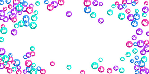 Thumbs up isolated vector like social media sign symbols.