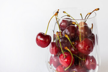 cherries in a glass