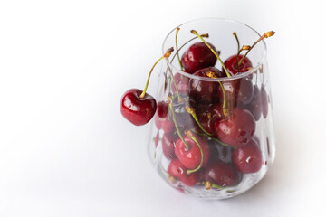 cherries in a glass