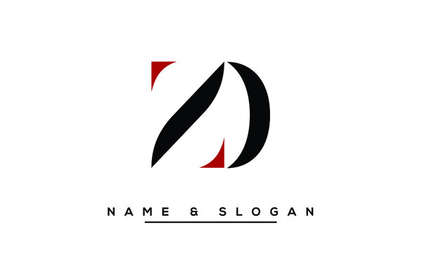 ZD,  DZ,  Z,  D  Abstract Letters Logo Monogram