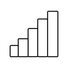 business graph on white background