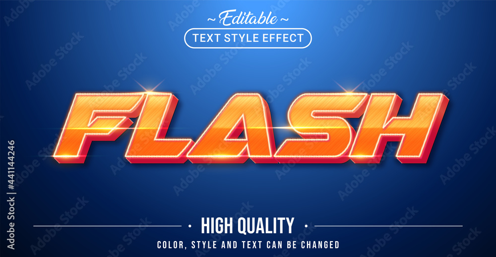 Poster Editable text style effect - Flash text style theme.