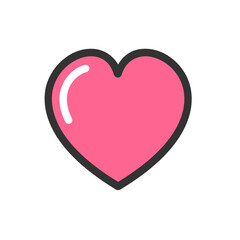 Love filled outline icon