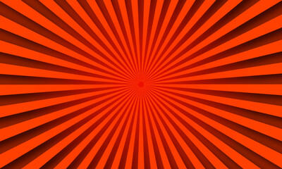 Red sunburst background . Abstract comic texture background design .