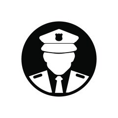 police icon on white background	