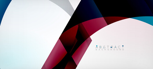 Obraz premium Transparent hexagons geometric shapes abstract background