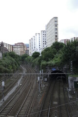 Fototapeta na wymiar Railway in the city