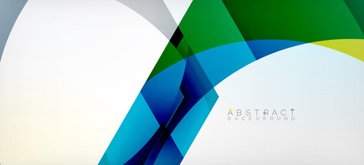 Transparent hexagons geometric shapes abstract background