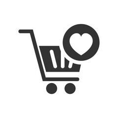 Love Cart solid icon