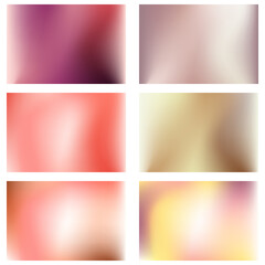 vector set of colorfull blurred background soft pastel paper texture website 