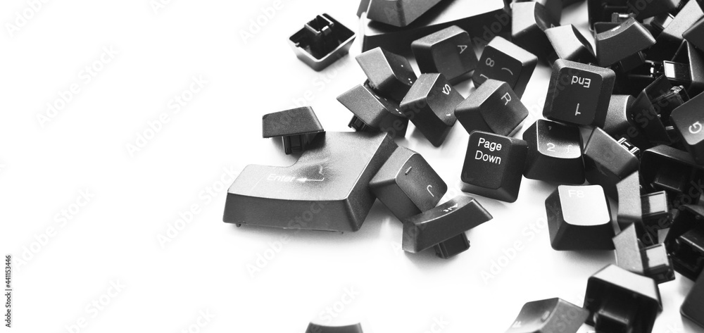 Fototapete creative background with keyboard keys.