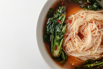 radish noodles on a white background