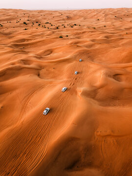 Sand Dunes In Desert
