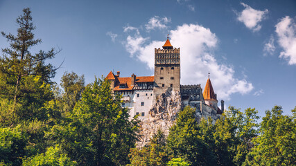 Fototapeta na wymiar Bran (Dracula) historical castle of Transylvania, in Brasov region, Romania, Europe