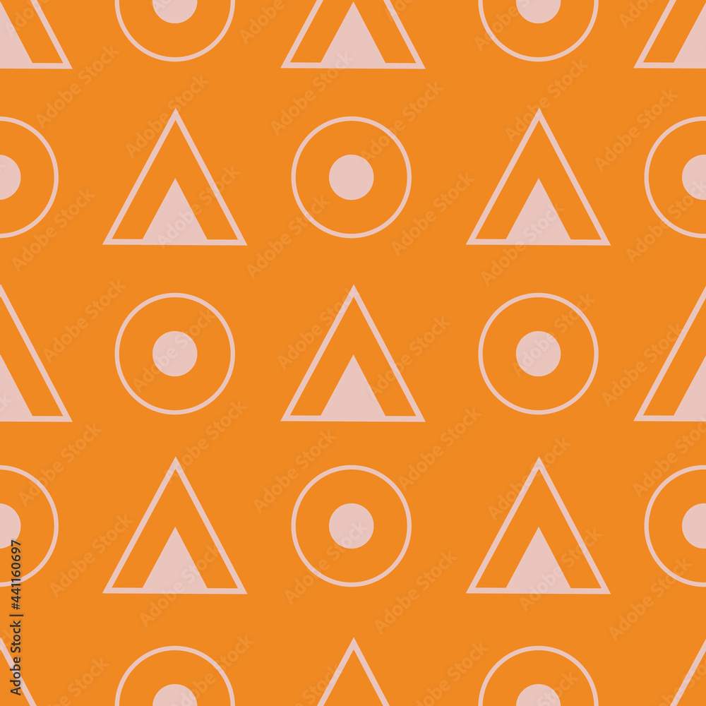 Poster triangle and cirkel vector seamless repeat pattern print background