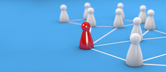 Social Media Network Teamwork Leadership Concept