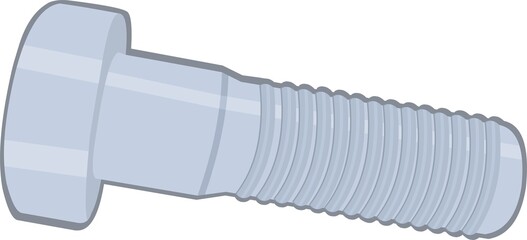 Vector emoticon illustration of a screw