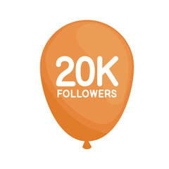 followers 20k in balloon helium