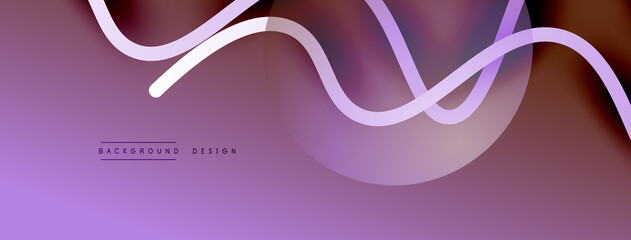 Abstract gradient background with wave line with shadow effect. Geometric composition. 3D shadow effects and fluid gradients