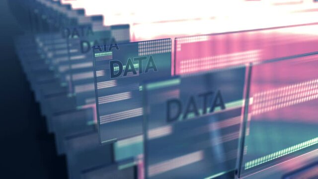 Futuristic virtual database of large amounts of sensitive data and their security on internet 3D 4K UHD video