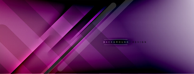 Fototapeta premium Abstract background - lines composition created with lights and shadows. Technology or business digital template. Trendy simple fluid color gradient abstract background with dynamic