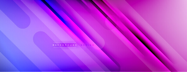 Abstract background - lines composition created with lights and shadows. Technology or business digital template. Trendy simple fluid color gradient abstract background with dynamic