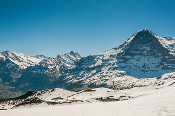 Grindelwald, Eiger, Eigernordwand, Schreckhorn, Wetterhorn, Männlichen, Bergstation, Kleine...
