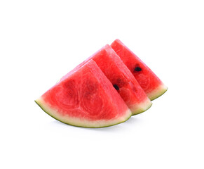 Sliced of watermelon isolated on white background.