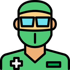doctor color outline icon