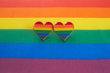 Love wins concept with a multicolored heart. Equality and love protection