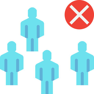 Avoid Crowds Flat Icon